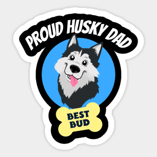 Best husky dad Sticker